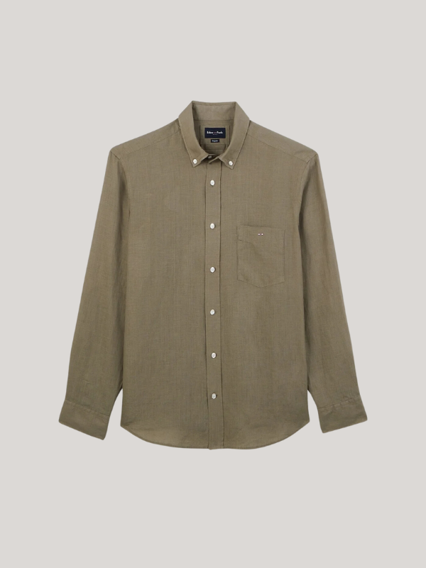 EDEN PARKLinen Shirt in Khaki