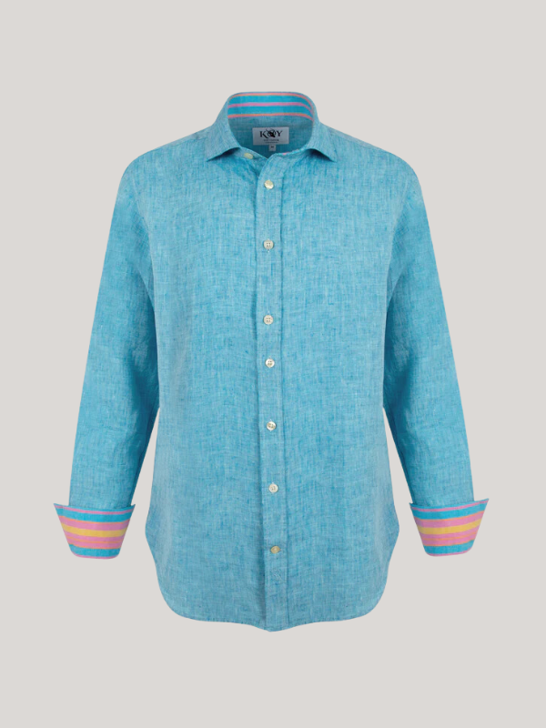 KOY CLOTHINGKikoy Linen Shirt in Turquoise