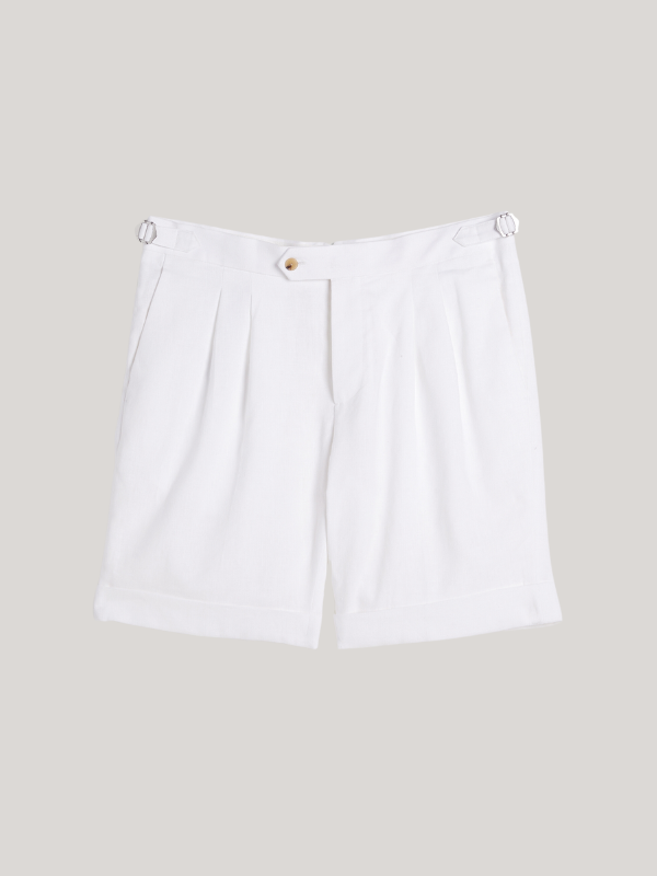 MOSSWhite Matt Linen Shorts