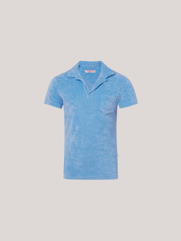 ORLEBAR BROWNLight Blue Towelling Polo