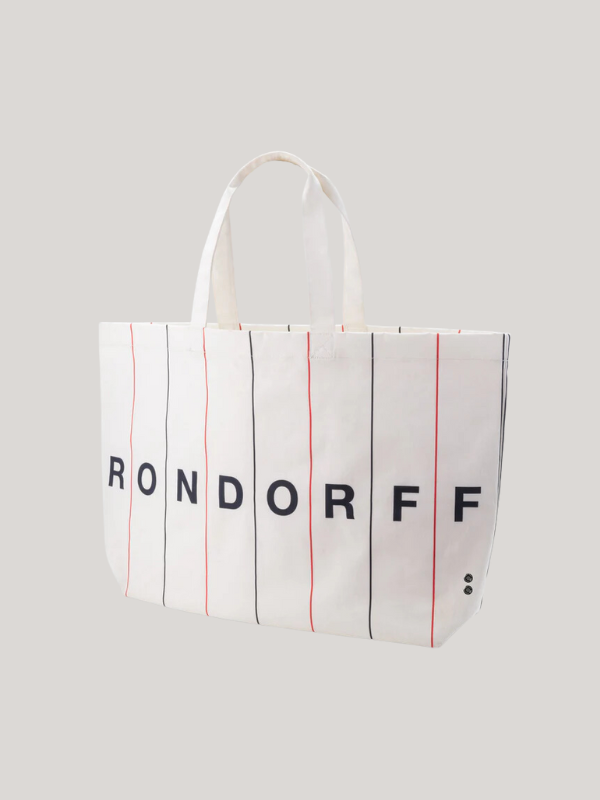 RONDORFFStriped Beach Bag in Off White